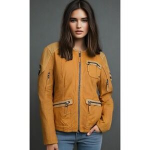 Harley Davidson Women Size XL Limited Edition Leather Motorcycle Jacket Patches